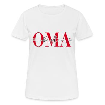 Beste Oma Geschenk Familie Großmutter Geschenke - Frauen T-Shirt atmungsaktiv - Weiß - Vorne - AI Model Female 172 dark (172cm)