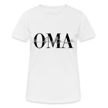 Beste Oma Geschenk Familie Großmutter Geschenke - Frauen T-Shirt atmungsaktiv - Weiß - Vorne - AI Model Female 172 dark (172cm)