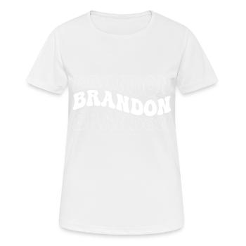 Funny Brandon Groovy 4 Männer Damen Cool Brandon Tie - Frauen T-Shirt atmungsaktiv - Weiß - Vorne - AI Model Female 172 dark (172cm)