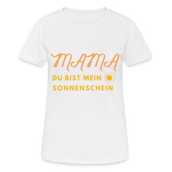 Mama Mutter Omi du bist mein Sonnenschein - Frauen T-Shirt atmungsaktiv - Weiß - Vorne - AI Model Female 172 dark (172cm)