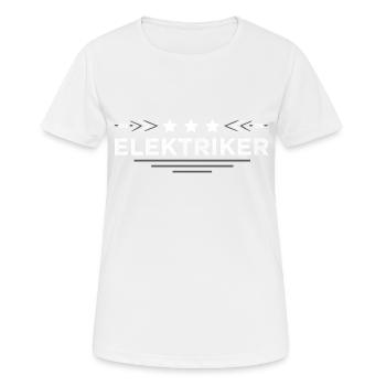 Elektriker Beruf - Frauen T-Shirt atmungsaktiv - Weiß - Vorne - AI Model Female 172 dark (172cm)