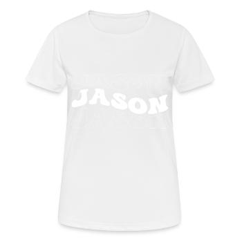 Drôle Jason Groovy 4 Hommes Femmes Cool Jason Tie Dye - T-shirt respirant Femme - blanc - Devant - AI Model Female 172 dark (172cm)
