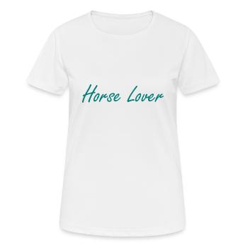 Amoureux des chevaux - Équitation - Cavalier - Équitation - Cheval - T-shirt respirant Femme - blanc - Devant - AI Model Female 172 dark (172cm)