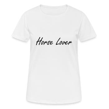 Amoureux des chevaux - Équitation - Cavalier - Équitation - Cheval - T-shirt respirant Femme - blanc - Devant - AI Model Female 172 dark (172cm)