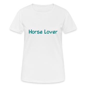 Amoureux des chevaux - Équitation - Cavalier - Équitation - Cheval - T-shirt respirant Femme - blanc - Devant - AI Model Female 172 dark (172cm)