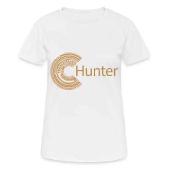 Für Hunter - Frauen T-Shirt atmungsaktiv - Weiß - Vorne - AI Model Female 172 dark (172cm)