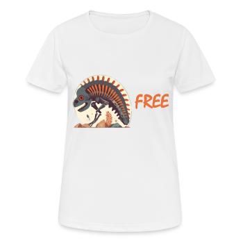 Fossil Frei - Frauen T-Shirt atmungsaktiv - Weiß - Vorne - AI Model Female 172 dark (172cm)