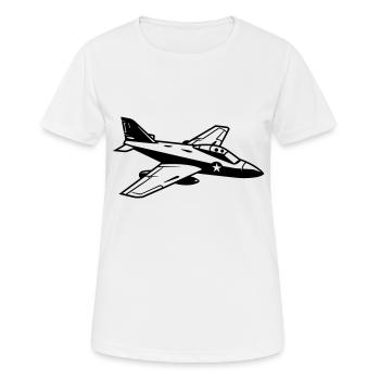 Kampfjet - Frauen T-Shirt atmungsaktiv - Weiß - Vorne - AI Model Female 172 dark (172cm)