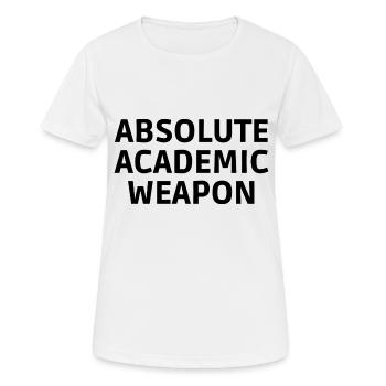 Arme académique absolue - T-shirt respirant Femme - blanc - Devant - AI Model Female 172 dark (172cm)