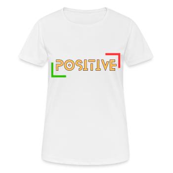 Positif - T-shirt respirant Femme - blanc - Devant - AI Model Female 172 dark (172cm)