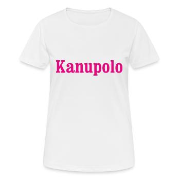 Kanupolo - Sport - Paddeln - Paddel - Frauen T-Shirt atmungsaktiv - Weiß - Vorne - AI Model Female 172 dark (172cm)