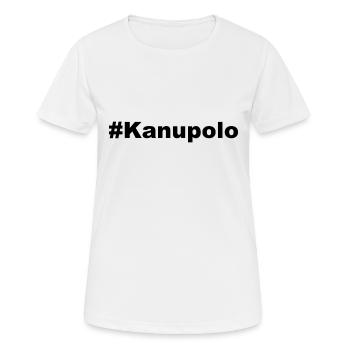 #Kanupolo - Sport - Paddeln - Paddel - Frauen T-Shirt atmungsaktiv - Weiß - Vorne - AI Model Female 172 dark (172cm)