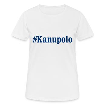 #Kanupolo - Sport - Paddeln - Paddel - Frauen T-Shirt atmungsaktiv - Weiß - Vorne - AI Model Female 172 dark (172cm)