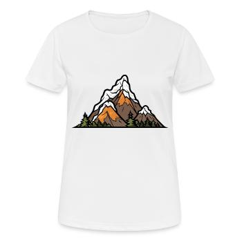 Berge Natur - Frauen T-Shirt atmungsaktiv - Weiß - Vorne - AI Model Female 172 dark (172cm)