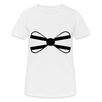 Noeud papillon - T-shirt respirant Femme - blanc - Devant - AI Model Female 172 dark (172cm)