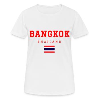 Bangkok, Thaïlande - T-shirt respirant Femme - blanc - Devant - AI Model Female 172 dark (172cm)