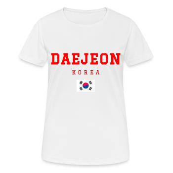 Daejeon Corée - T-shirt respirant Femme - blanc - Devant - AI Model Female 172 dark (172cm)