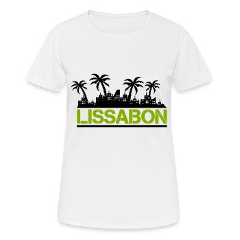 lissabon - Frauen T-Shirt atmungsaktiv - Weiß - Vorne - AI Model Female 172 dark (172cm)