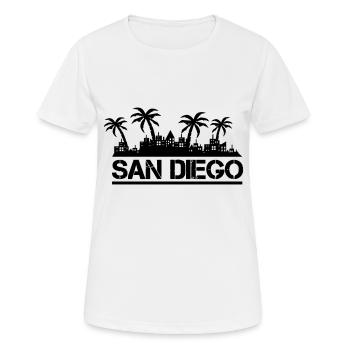 San Diego - Women's Breathable T-Shirt - white - Front - AI Model Female 172 dark (172cm)