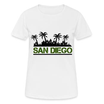 San Diego - Women's Breathable T-Shirt - white - Front - AI Model Female 172 dark (172cm)