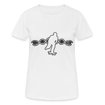 Skateboard Skateboard Skater Skate Fan de skate - T-shirt respirant Femme - blanc - Devant - AI Model Female 172 dark (172cm)