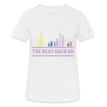 The Beat passe sur DJ Musician Equalizer - T-shirt respirant Femme - blanc - Devant - AI Model Female 172 dark (172cm)