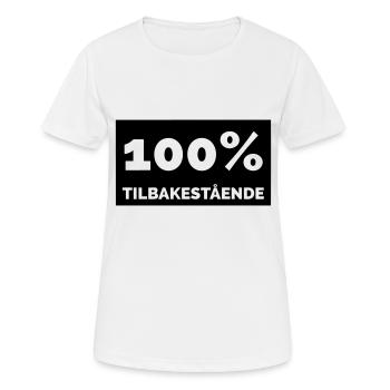 100 % rückwärts - Frauen T-Shirt atmungsaktiv - Weiß - Vorne - AI Model Female 172 dark (172cm)