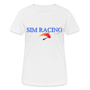 SIM Racing - T-shirt respirant Femme - blanc - Devant - AI Model Female 172 dark (172cm)