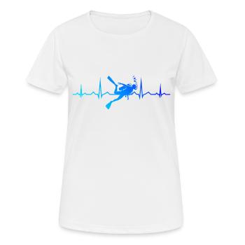 Plongeur Homme Plongeur Plongeur Plongée Libre - T-shirt respirant Femme - blanc - Devant - AI Model Female 172 dark (172cm)