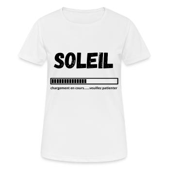 Sonnenschein im Gange, bitte warten - Frauen T-Shirt atmungsaktiv - Weiß - Vorne - AI Model Female 172 dark (172cm)