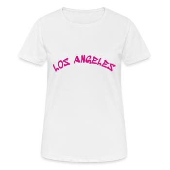 Los Angeles - LA - California - USA - Kalifornien - Frauen T-Shirt atmungsaktiv - Weiß - Vorne - AI Model Female 172 dark (172cm)