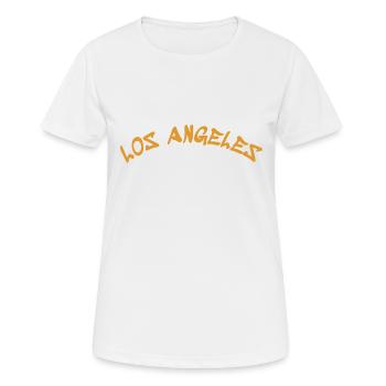 Los Angeles - LA - California - USA - Kalifornien - Frauen T-Shirt atmungsaktiv - Weiß - Vorne - AI Model Female 172 dark (172cm)