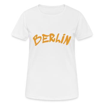 Berlin - Deutschland - Germany - Brandenburger Tor - Frauen T-Shirt atmungsaktiv - Weiß - Vorne - AI Model Female 172 dark (172cm)