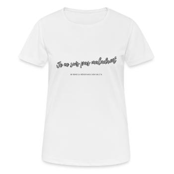 Maladroit - T-shirt respirant Femme - blanc - Devant - AI Model Female 172 dark (172cm)