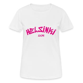 Helsinki - Finnland - Finland - Suomi - Slogan - Frauen T-Shirt atmungsaktiv - Weiß - Vorne - AI Model Female 172 dark (172cm)