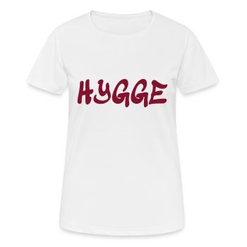 Hygge - Tradition danoise - Attitude face à la vie - Nice - T-shirt respirant Femme - blanc - Devant - AI Model Female 172 dark (172cm)