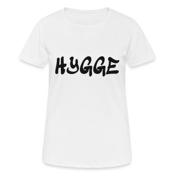 Hygge - Tradition danoise - Attitude face à la vie - Nice - T-shirt respirant Femme - blanc - Devant - AI Model Female 172 dark (172cm)