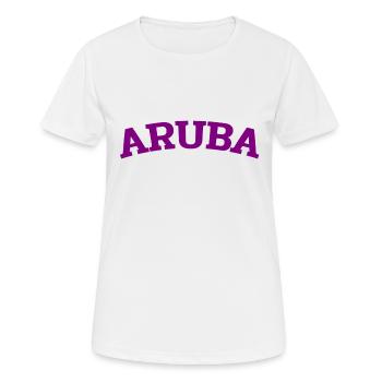 Aruba - Dutch Caribbean - Est. 1499 Caribbean Island - Women's Breathable T-Shirt - white - Front - AI Model Female 172 dark (172cm)