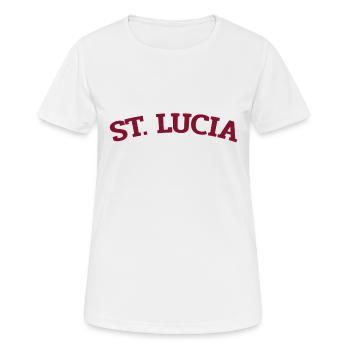 Saint Lucia - Castries - Caribbean - West Indies - Women's Breathable T-Shirt - white - Front - AI Model Female 172 dark (172cm)