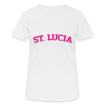 Saint Lucia - Castries - Caribbean - West Indies - Women's Breathable T-Shirt - white - Front - AI Model Female 172 dark (172cm)