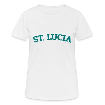 Saint Lucia - Castries - Caribbean - West Indies - Women's Breathable T-Shirt - white - Front - AI Model Female 172 dark (172cm)