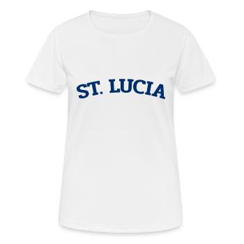 Saint Lucia - Castries - Caribbean - West Indies - Women's Breathable T-Shirt - white - Front - AI Model Female 172 dark (172cm)