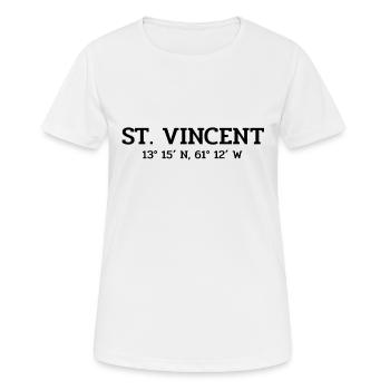 Saint-Vincent coordonne Koordinaten West Indies - T-shirt respirant Femme - blanc - Devant - AI Model Female 172 dark (172cm)