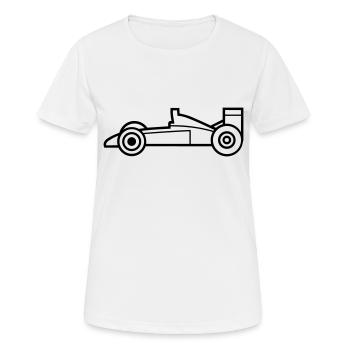 F1-Rennwagen - Frauen T-Shirt atmungsaktiv - Weiß - Vorne - AI Model Female 172 dark (172cm)