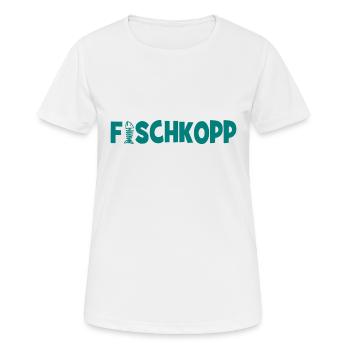 Fischkopp Fisch Fischkopf Küste Angler Fischer - Frauen T-Shirt atmungsaktiv - Weiß - Vorne - AI Model Female 172 dark (172cm)
