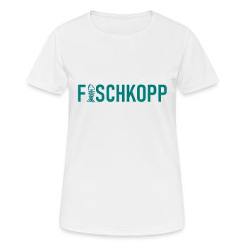 Fischkopp Fisch Fischkopf Küste Angler Fischer - Frauen T-Shirt atmungsaktiv - Weiß - Vorne - AI Model Female 172 dark (172cm)