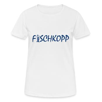 Fischkopp Fisch Fischkopf Küste Angler Fischer - Frauen T-Shirt atmungsaktiv - Weiß - Vorne - AI Model Female 172 dark (172cm)