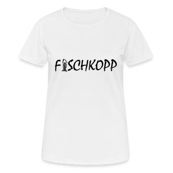 Fischkopp Fisch Fischkopf Küste Angler Fischer - Frauen T-Shirt atmungsaktiv - Weiß - Vorne - AI Model Female 172 dark (172cm)