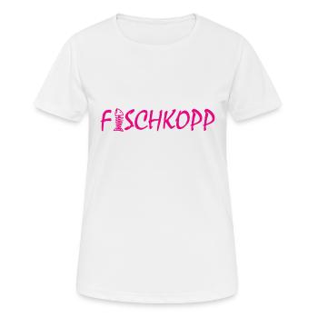 Fischkopp Fisch Fischkopf Küste Angler Fischer - Frauen T-Shirt atmungsaktiv - Weiß - Vorne - AI Model Female 172 dark (172cm)