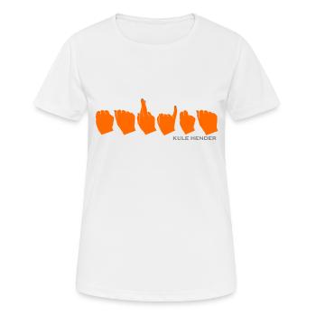 Marina (orange) - Women's Breathable T-Shirt - white - Front - AI Model Female 172 dark (172cm)